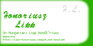 honoriusz lipp business card